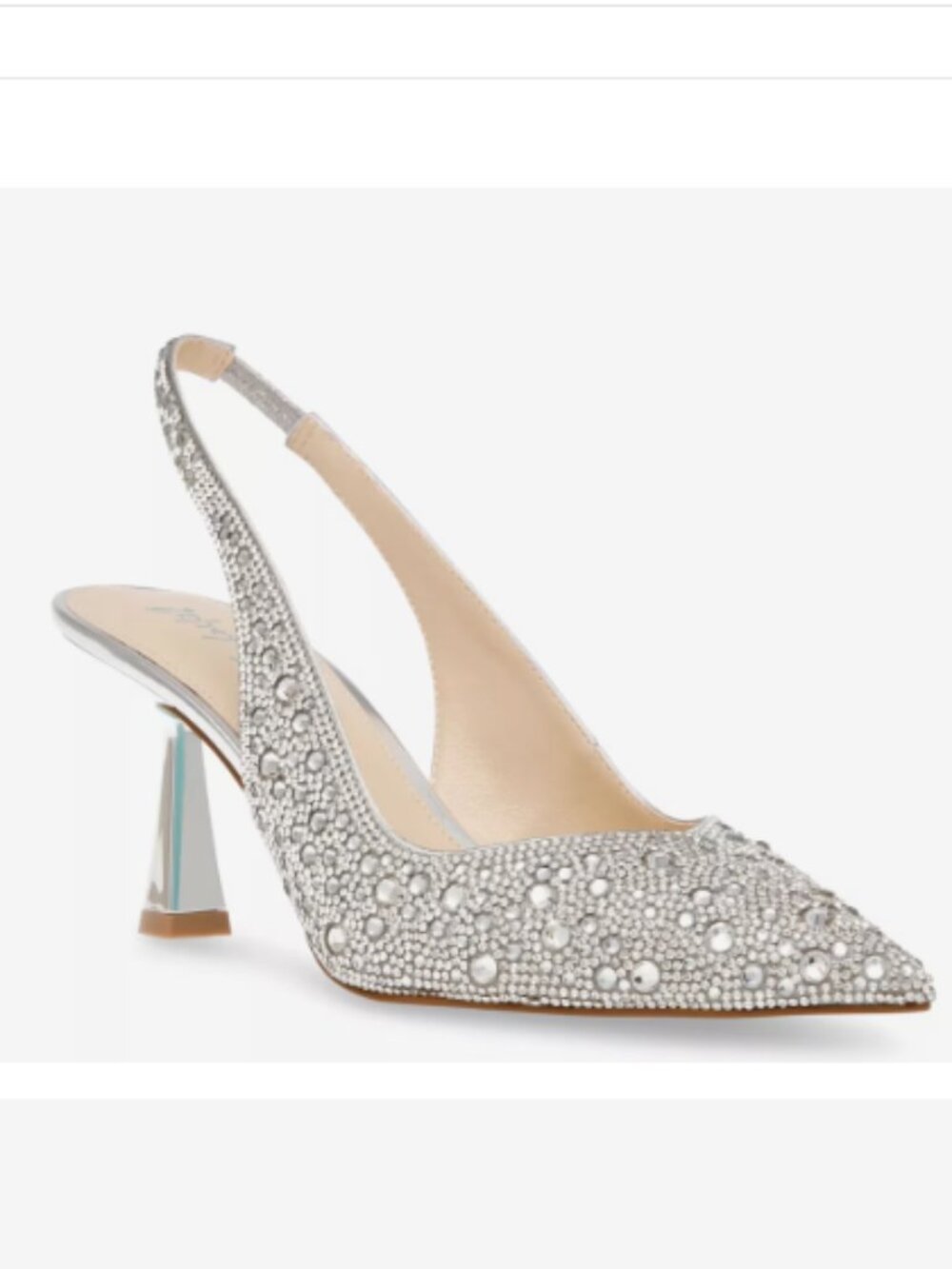 Betsey Johnson Clark Rhinestone Pumps Silver